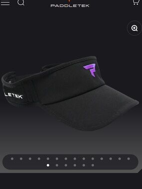 Paddletek Visor Icon Performance Black w/Purple Logo Women's Sports Sun NWOT